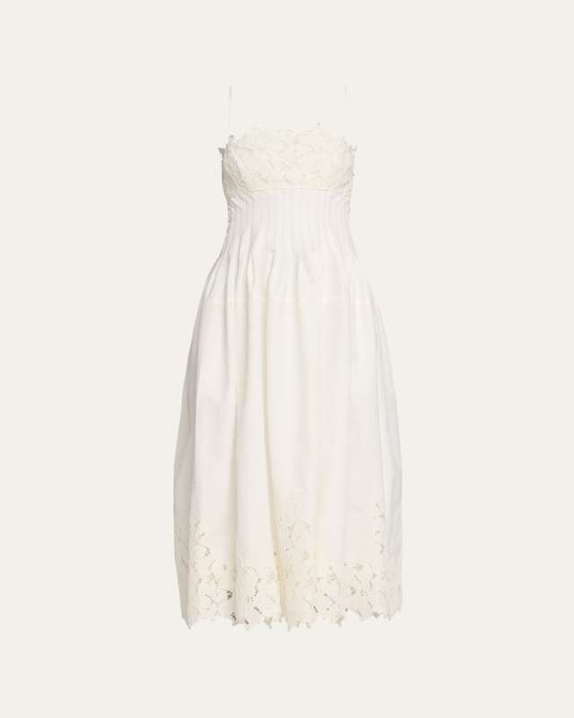 Lilianna Sleeveless Lace Midi Dress